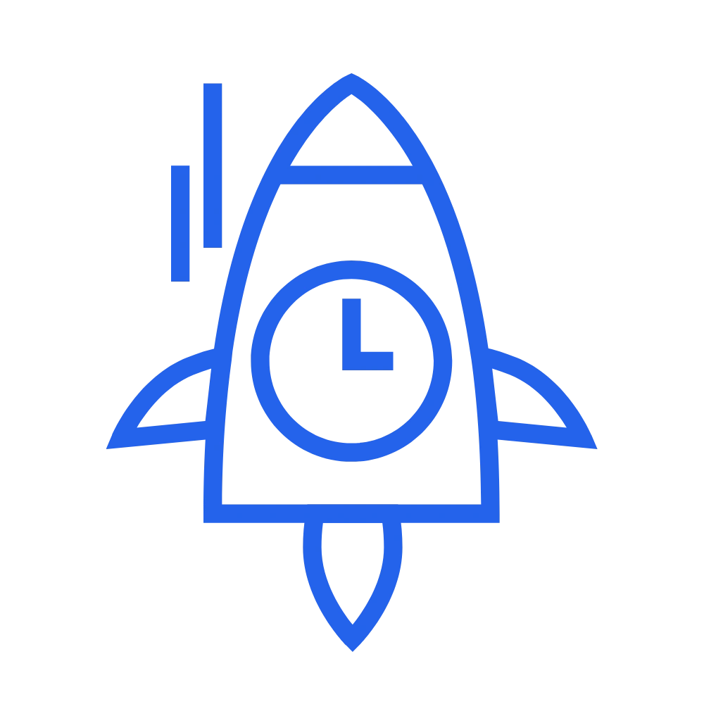 Faster project delivery icon